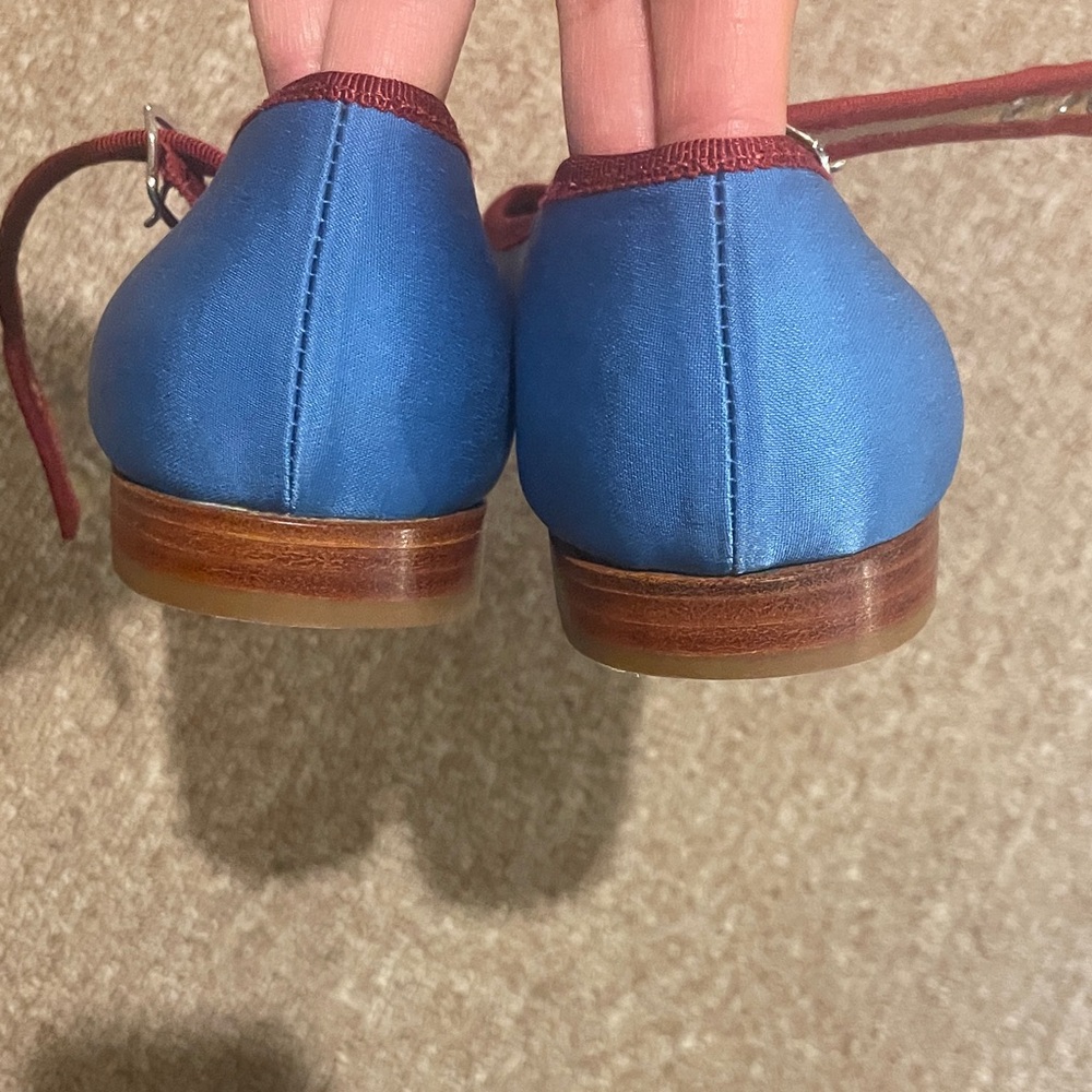 Caron Callahan Blue and Red Flats - Picture 5 of 5